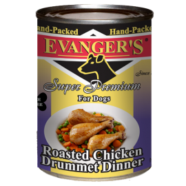 Evanger’s «Обед из куриного плеча, обжаренного с овощами». Беззерновой корм . 369г